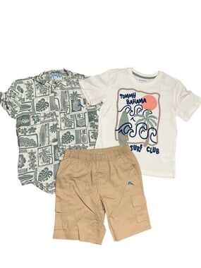 Tommy Bahama Boy’s Cargo Shorts, Top Tee Size 4T, 5 or 6 NWT